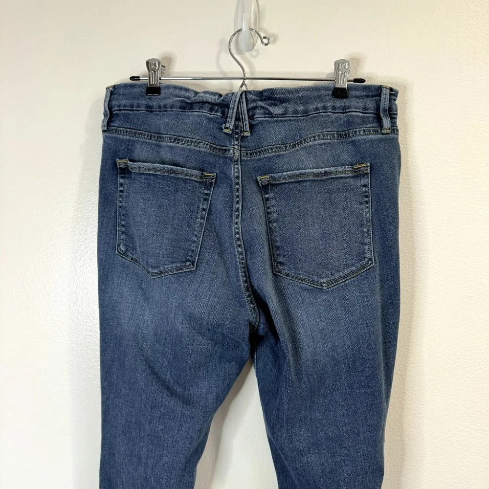 Good American Good Legs Crop Jeans Size 14 / 32 Stretch Denim High Rise Ankle - Picture 6 of 11